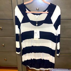 Joie SOFT blue and white striped top NWT size M